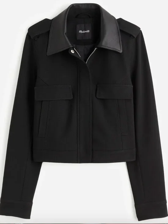 Madewell Shrunken Black Utility Jacket - Picture 2 of 5